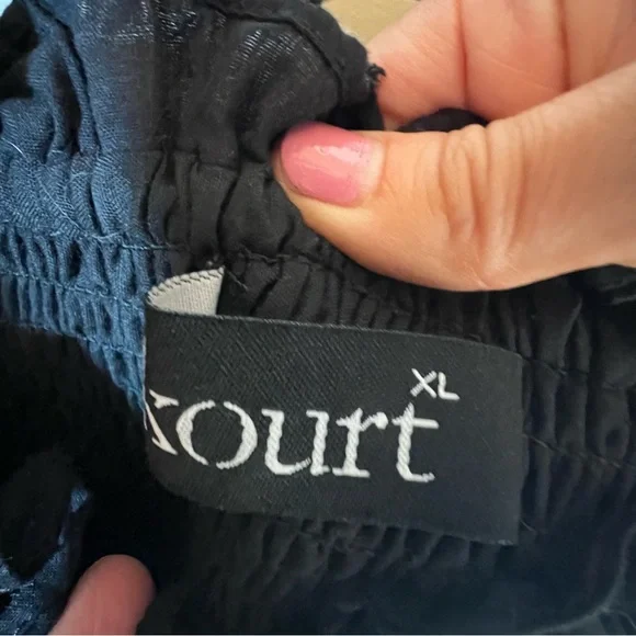 Kourt black dot tiered dress size XL - Picture 5 of 6